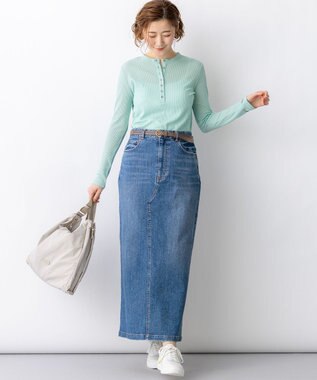 23区 【先行予約】シアーリブ レイヤード ロンTEE スモーキーグリーン系