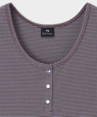 Paul Smith マルチカラーボタン ボーダー タンクトップ ボルドー