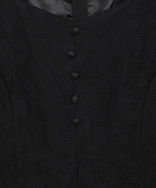 earth music&ecology パネル切り替えレースワンピース Black