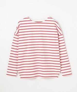 ANY L コクーンボーダープルオーバー レッド