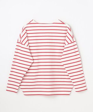 ANY L コクーンボーダープルオーバー レッド