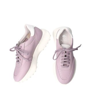 INTER-CHAUSSURES 【QUSHELI】フレアランニングソールスニーカー パープル
