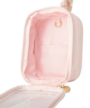 Maison de FLEUR ビジューリボンクリアポーチS Pink