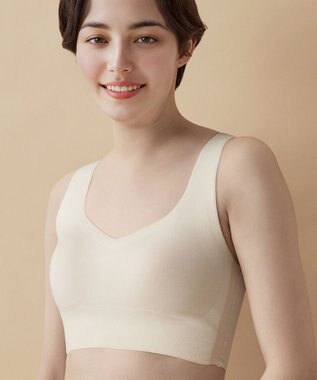 WACOAL ノンワイヤーブラ [GOCOCi/ワコール] ハーフトップ ブラトップ まるでつけていないような着ごこち 綿混 立体的なバストシルエット レディース CGG551 /ワコール アイボリー