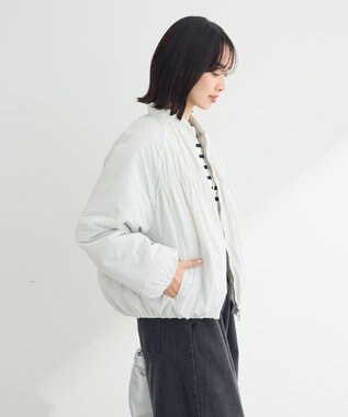 Green Parks 中綿シャーリングブルゾン Sax