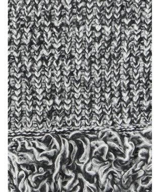 Te chichi ループ編みポンチョ グレー