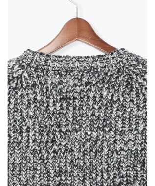 Te chichi ループ編みポンチョ グレー