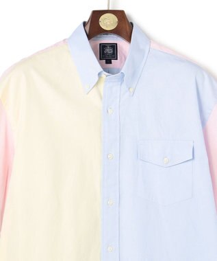 J.PRESS MEN 【J.PRESS ORIGINALS】【UNISEX】Crazy Oxford Half Sleeve Shirt / B.D. / Baggy-Fit サックスブルー系9