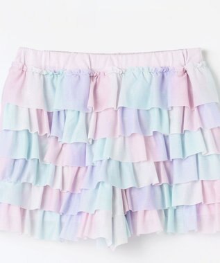 ANY KIDS フリル 天竺 ショート パンツ レインボー
