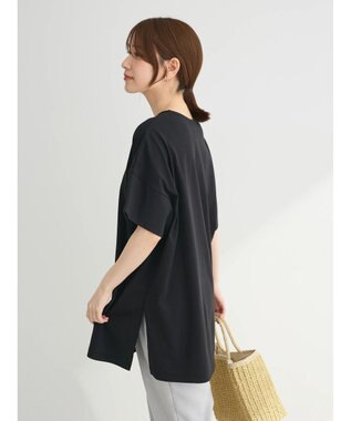 Green Parks 冷っとすずやか　袖広チュニック Black