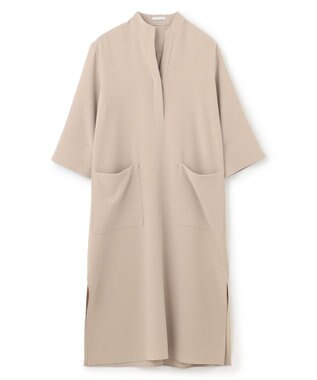 BEIGE， 【洗える】RUE / クロスオーバーVネックワンピース Taupe