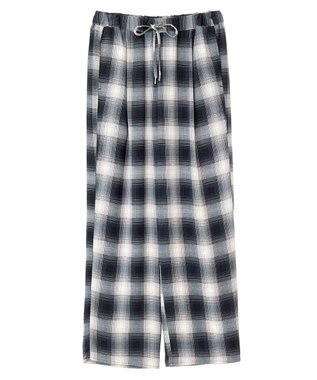 Green Parks 柄イージーパンツⅤ（テーパード） Black