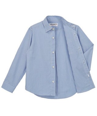 MIKI HOUSE HOT BISCUITS 【110-130cm】ブロード素材の長袖シャツ 紺