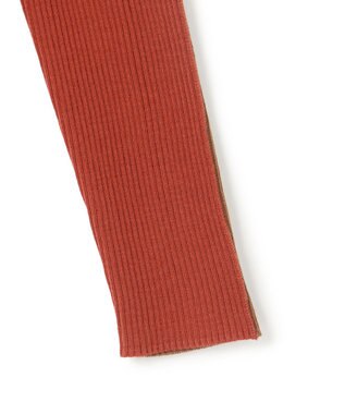 BEIGE， 【洗える・VERY NaVY12月号掲載】LA MONNAIE / バイカラーウールタートルニット OrangeRed × Caramel