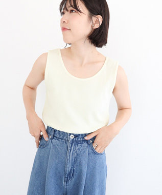 Green Parks 前後２ＷＡＹ　リブタンクトップⅡ Ivory