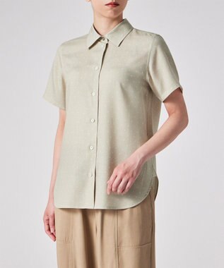  【洗える】ポルカドット 半袖シャツ