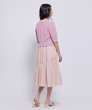 TOCCA HONEYCOMB MESH KNIT カーディガン ピンク系