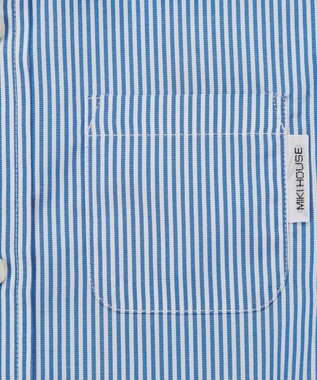 MIKI HOUSE HOT BISCUITS 【110-130cm】ブロード素材の長袖シャツ 紺