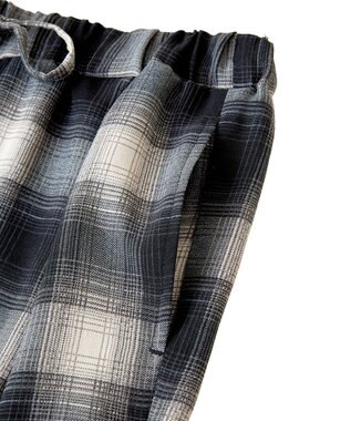 Green Parks 柄イージーパンツⅤ（テーパード） Black