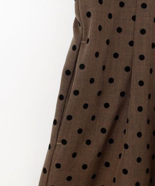 Feroux ドットフロッキー ロンパース ダークブラウン系1