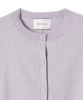BEIGE， JULIE / コットンシルク クルーネックカーディガン Lilac