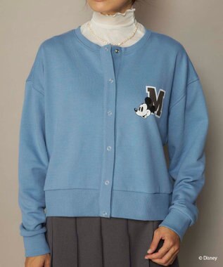 OP／FILA 【ocean pacific】ミッキー/裏毛カーディガン【Disney/ディズニー】 ブルー