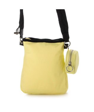UNBILLION カシュカシュ cachecache / ミニポーチ付きギャザーショルダーナイロンバッグ イエロー
