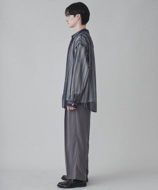 WEGO 【ユニセックス着用ITEM】ストライプメッシュBIGシャツ 柄3