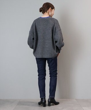 AMERICAN HOLIC 【WEB限定】配色ラインニットプルオーバー Light Gray Mixture