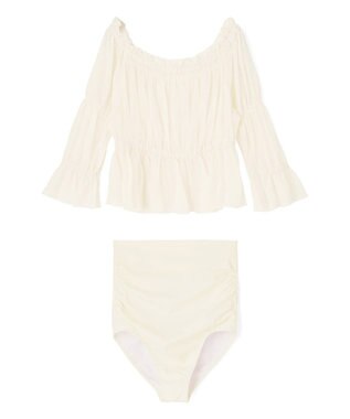 San-ai Resort（三愛水着楽園） パフスリーブトップス付き3点セット水着　9M　【San-ai Resort（サンアイリゾート）】