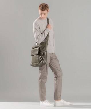 JOSEPH HOMME 新柄【洗える】シルクバルキー  クルーネックニット ベージュ系