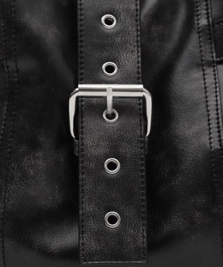 WEGO ベルトデザインBIGショルダー ブラック