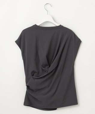 23区 【SLOW/一部店舗限定】MVSコットン カシュクールデザイン Tシャツ グレー系