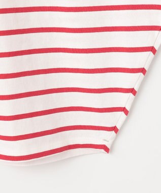 ANY L コクーンボーダープルオーバー レッド