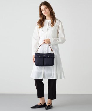 LA BAGAGERIE ダブルフロントポケット2WAYショルダー ネイビー