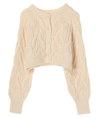 earth music&ecology ｍｉｘケーブルカーディガン Off White