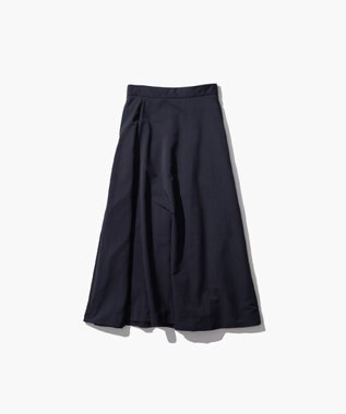 ATON VINTAGE NYLON TWILL | フレアスカート NAVY
