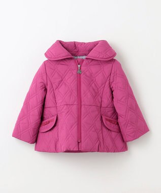 組曲 KIDS 【90-100㎝】中綿キルト コート ラズベリー系