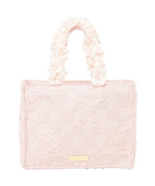 Maison de FLEUR 桜フリルハンドルスクエアトートSバッグ Light Pink
