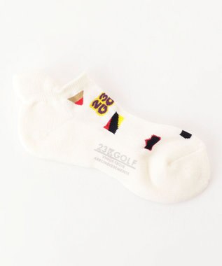  【WOMEN】【日本製】ステッカーモチーフ アンクルソックス