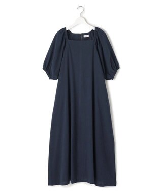 J.PRESS YORK STREET 【WOMEN】コットンワッシャーリラックス ワンピース ネイビー系