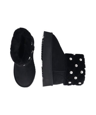 Bridget Birkin 【Bridget Birkin】キルティングビジュームートンブーツ ブラックスウェード