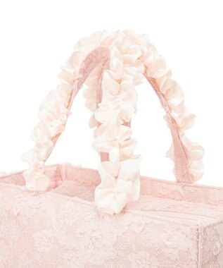 Maison de FLEUR 桜フリルハンドルスクエアトートSバッグ Light Pink
