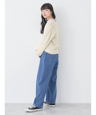 earth music&ecology カールヤーンカーディガン Ivory