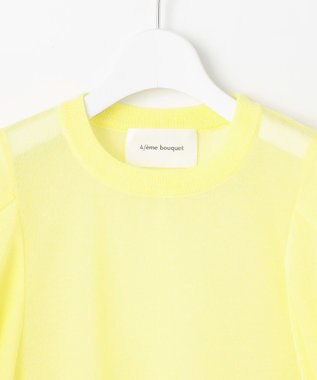 自由区 【カトリエムブーケ】Pure et feminine シアーボリュームスリーブプルオーバー レモン