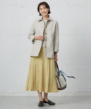 J.PRESS LADIES S 【撥水・WEB限定カラーあり】コットンポリエステル ツイル ショート コート グレージュ系