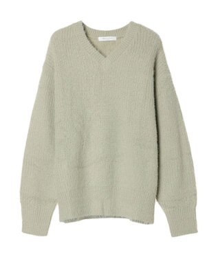 Green Parks フェザーＶネックニットプルオーバー Mint