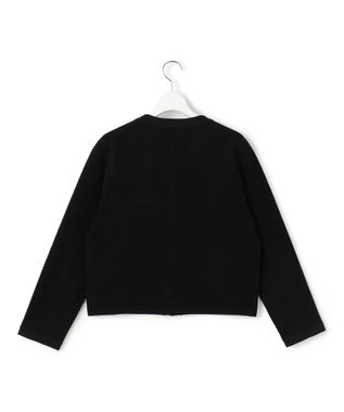 23区 【洗える】ベロアニット カーディガン ブラック系