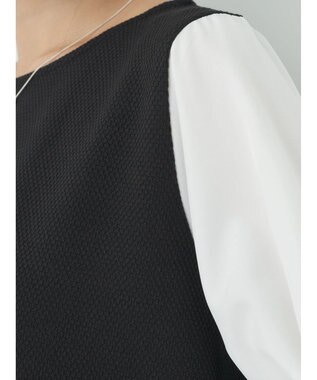 earth music&ecology プリーツドッキングプルオーバー Black