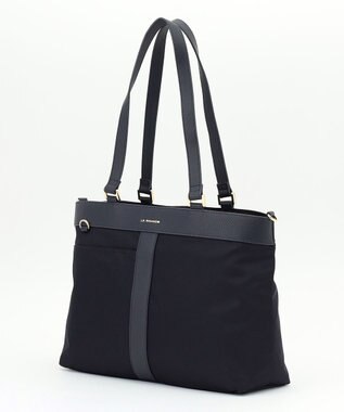 LA BAGAGERIE コンビ2WAYトートバッグ Mサイズ ネイビー